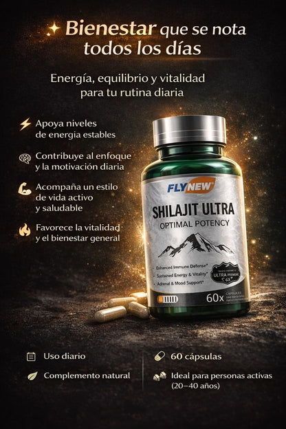 Shilajit 60X Power Max suplemento para potenciar  tu cuerpo